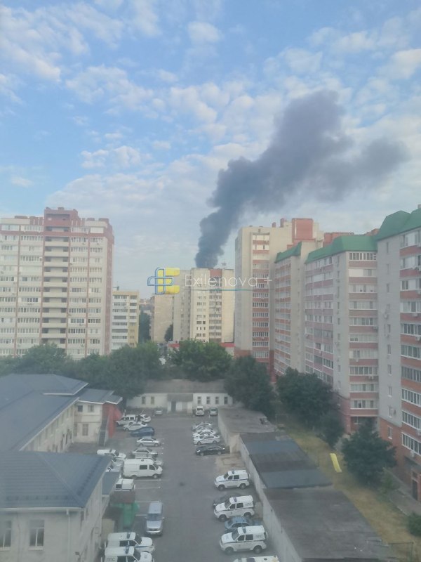 别尔哥罗德爆炸后发生火灾