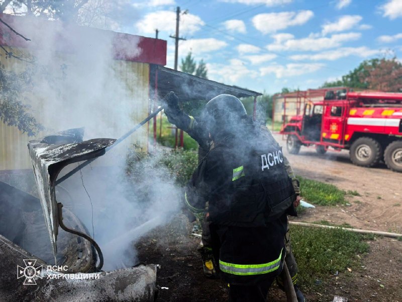 FPV drone destroyed a car in Velykyi Burluk
