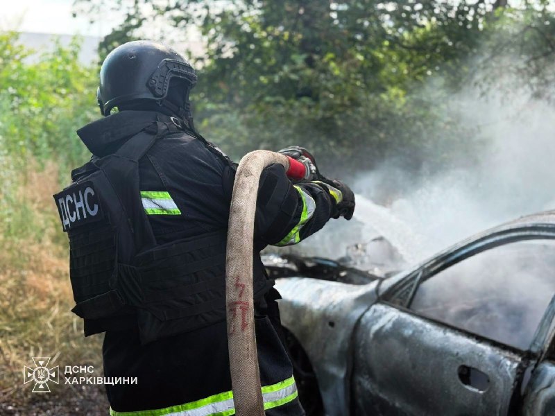 FPV drone destroyed a car in Velykyi Burluk
