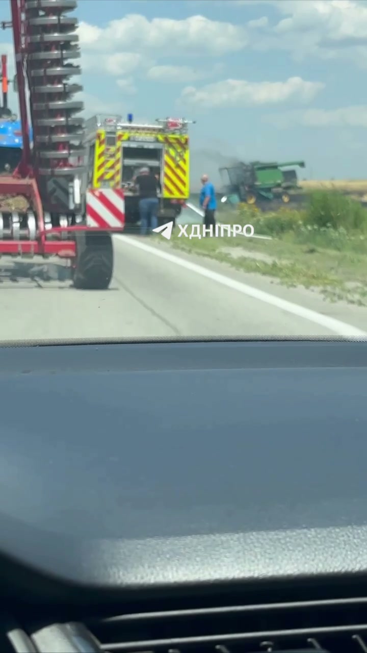 Drone had targeted agricultural harvester at Dnipro-Zaporizhzhia highway