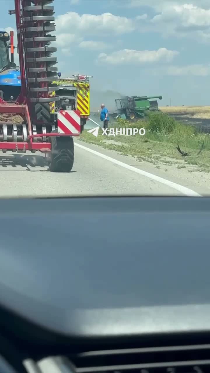 Drone had targeted agricultural harvester at Dnipro-Zaporizhzhia highway