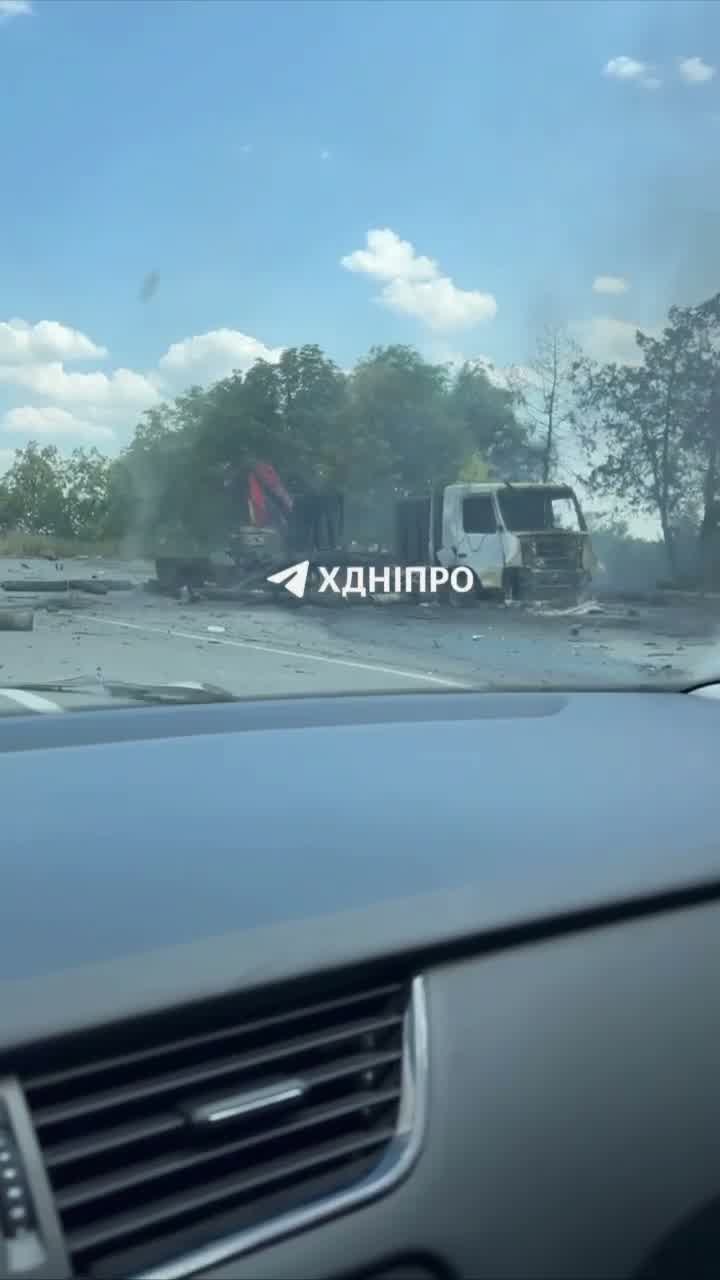 Drone had targeted agricultural harvester at Dnipro-Zaporizhzhia highway