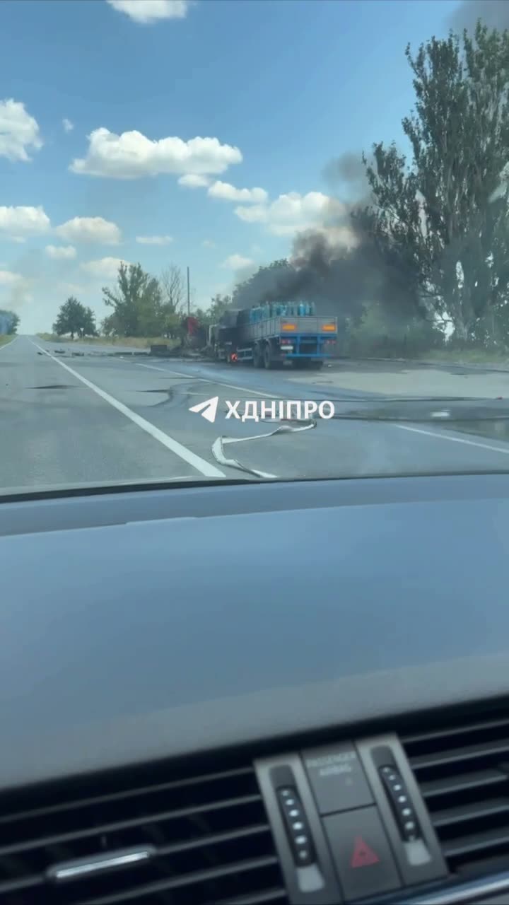 Drone had targeted agricultural harvester at Dnipro-Zaporizhzhia highway