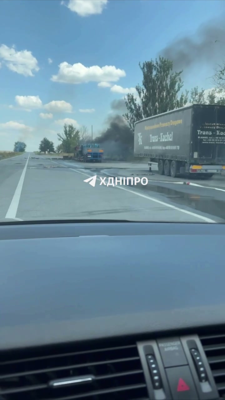 Drone had targeted agricultural harvester at Dnipro-Zaporizhzhia highway