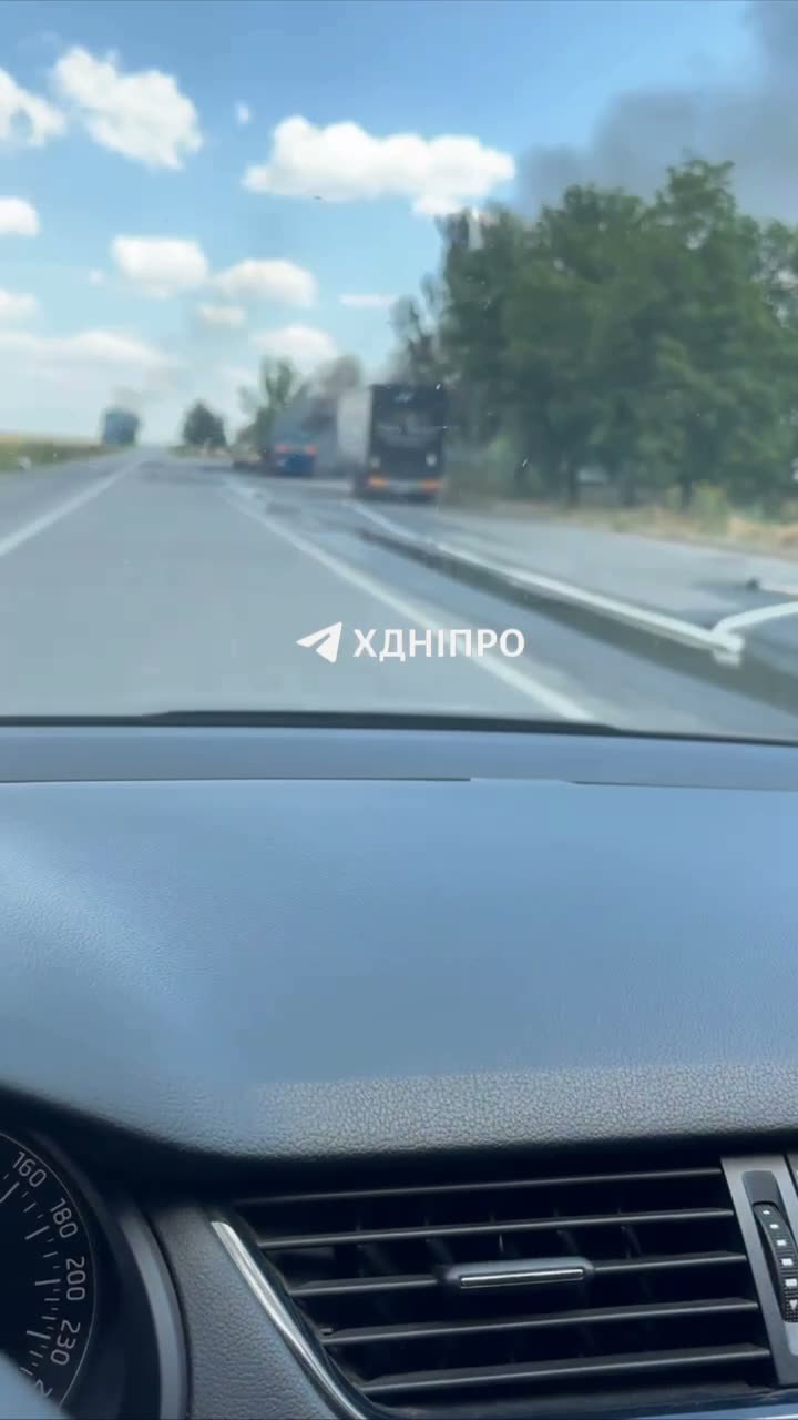 Drone had targeted agricultural harvester at Dnipro-Zaporizhzhia highway