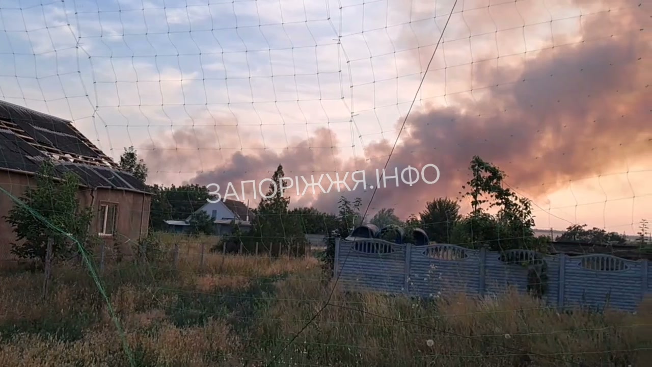 Fires in Bilenke as result of Russian strikes