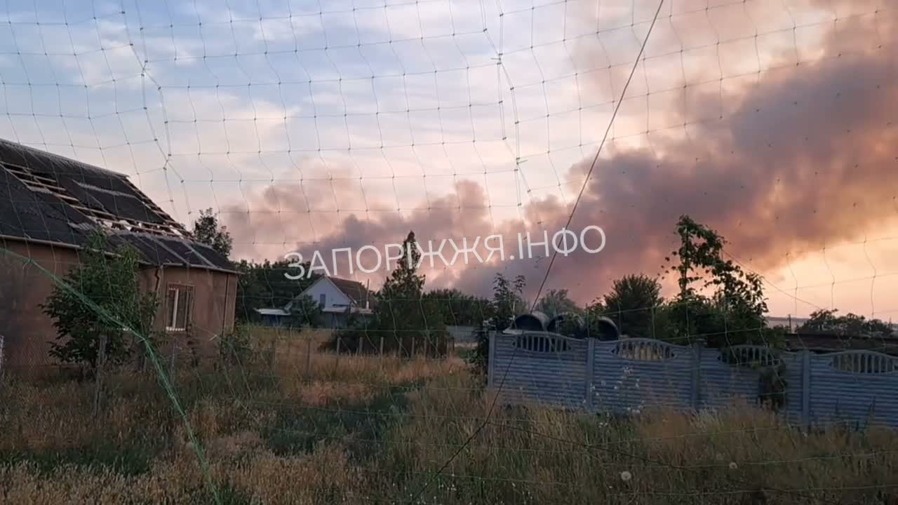 Fires in Bilenke as result of Russian strikes