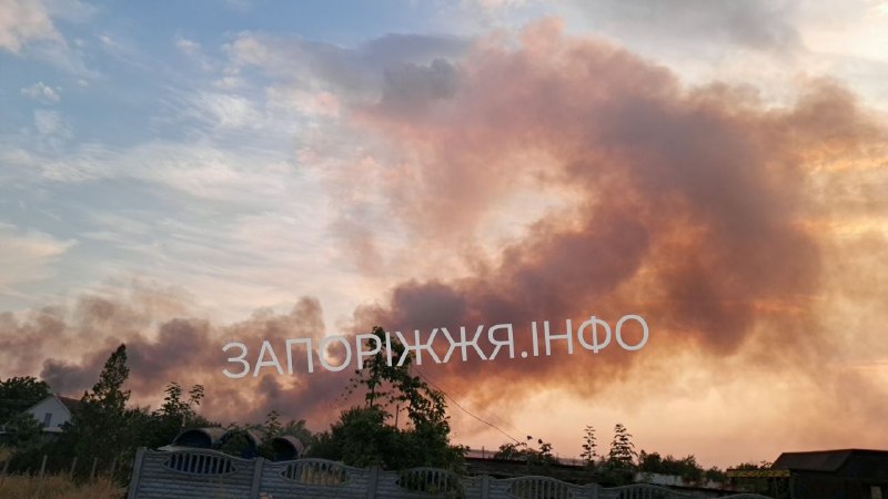 Fires in Bilenke as result of Russian strikes