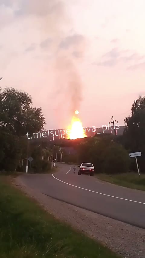 Natural gas pumping station was targeted in a suspected missile strike in Krasnodar region