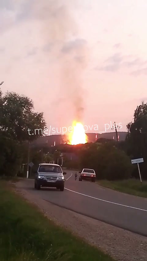 Natural gas pumping station was targeted in a suspected missile strike in Krasnodar region