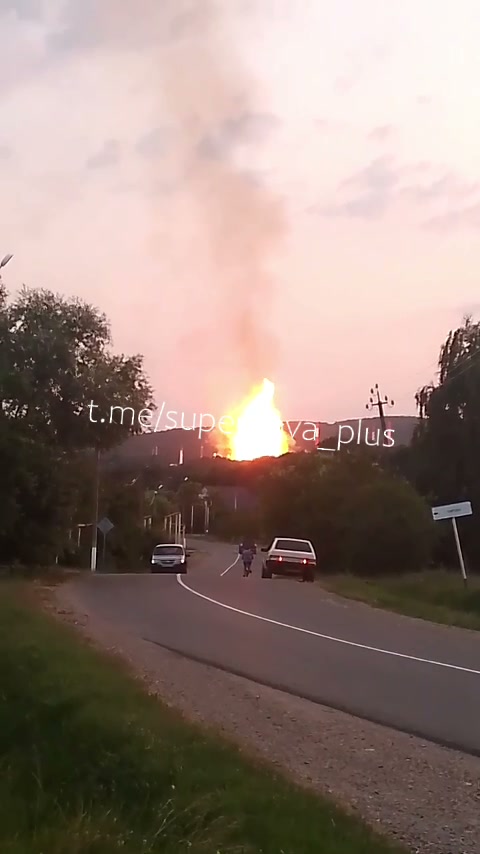Natural gas pumping station was targeted in a suspected missile strike in Krasnodar region