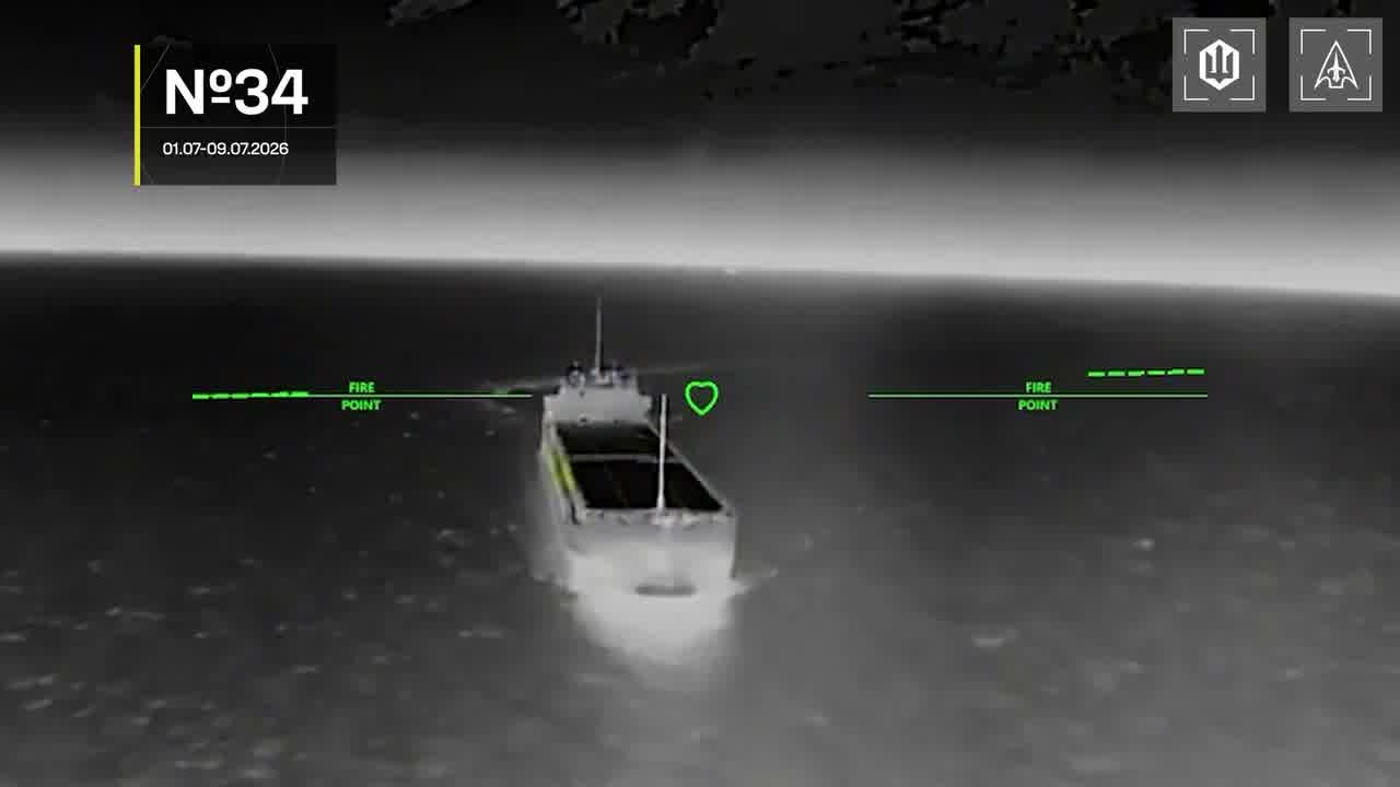 Ukrainian drones have targeted 14 vessels in Azov Sea overnight