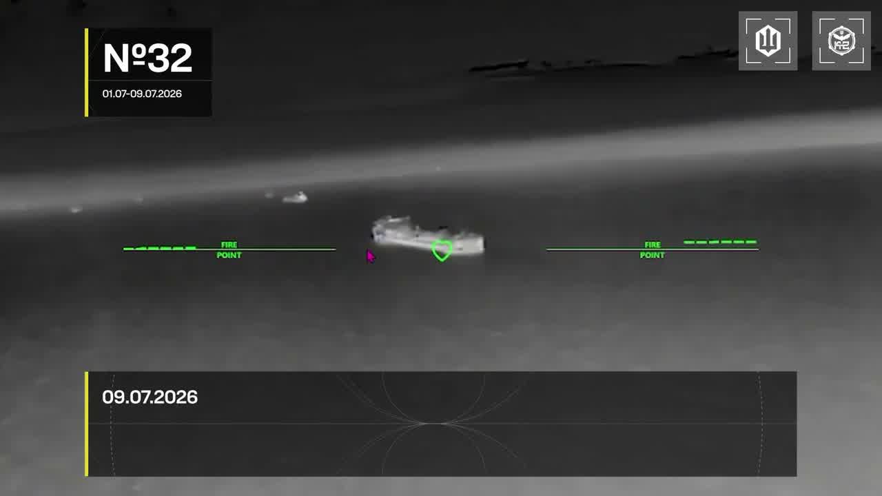 Ukrainian drones have targeted 14 vessels in Azov Sea overnight