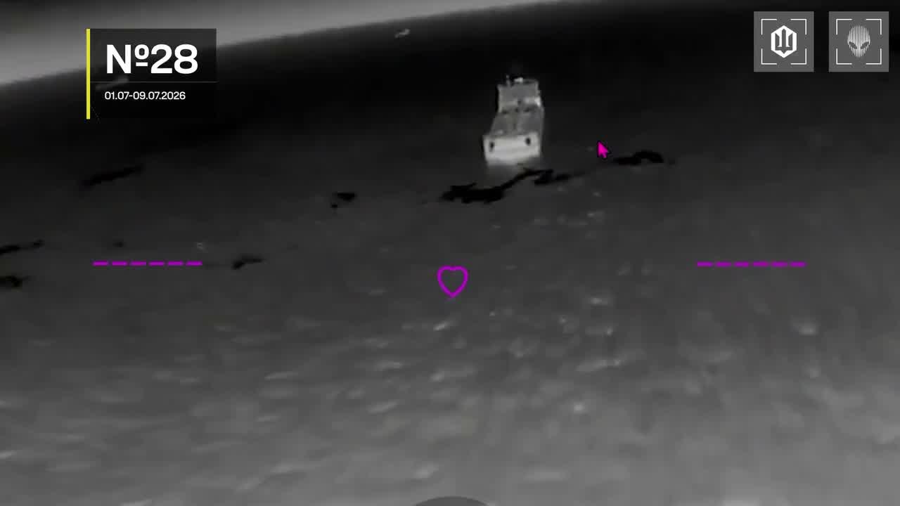 Ukrainian drones have targeted 14 vessels in Azov Sea overnight