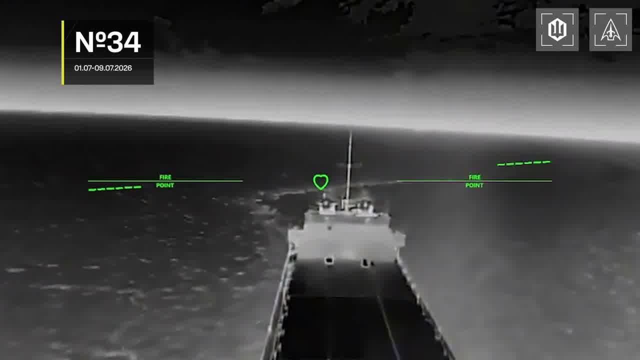Ukrainian drones have targeted 14 vessels in Azov Sea overnight