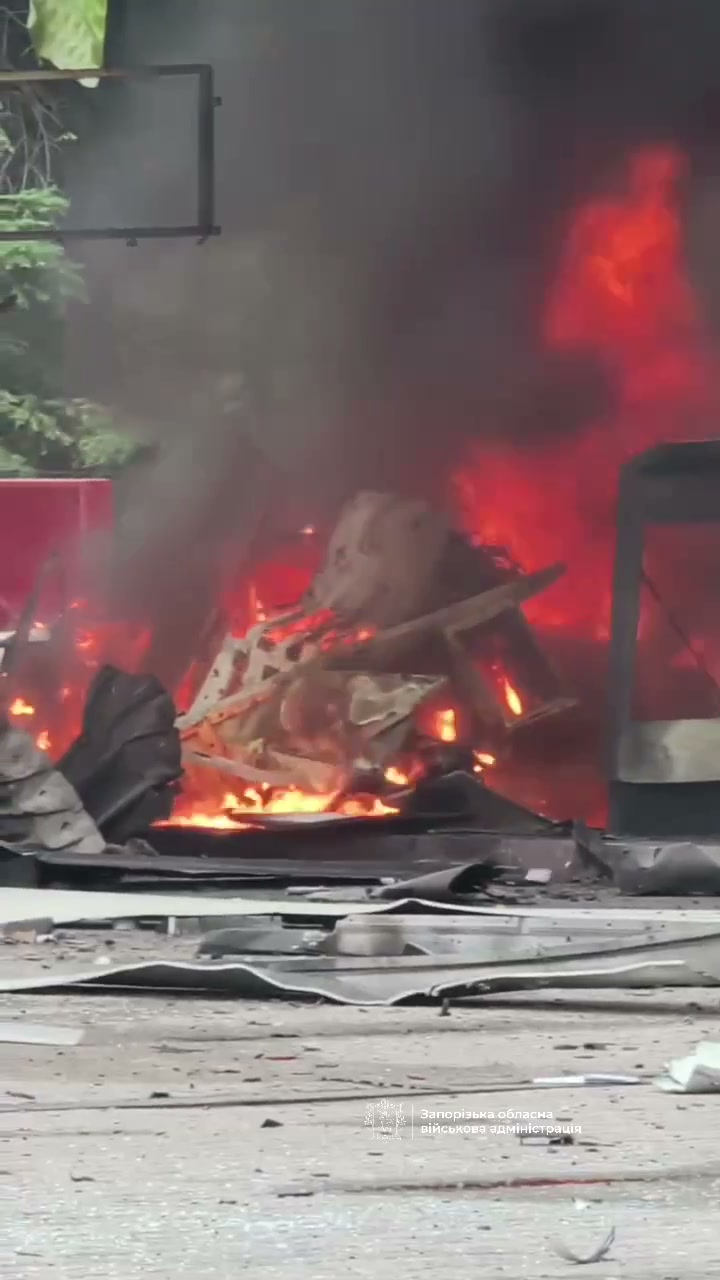 1 person killed, 3 wounded as result of drone strike at the fuel station in Zaporizhzhia