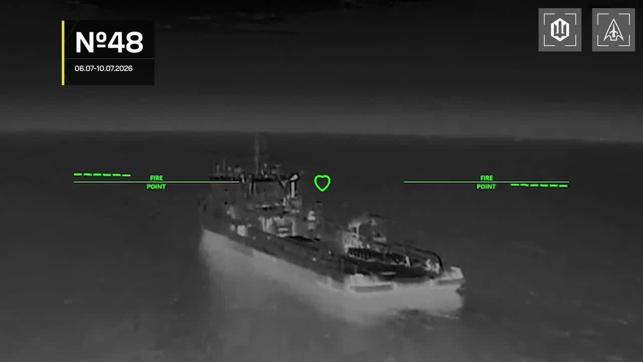 13 vessels of Russian shadow fleet were targeted near Crimea overnight