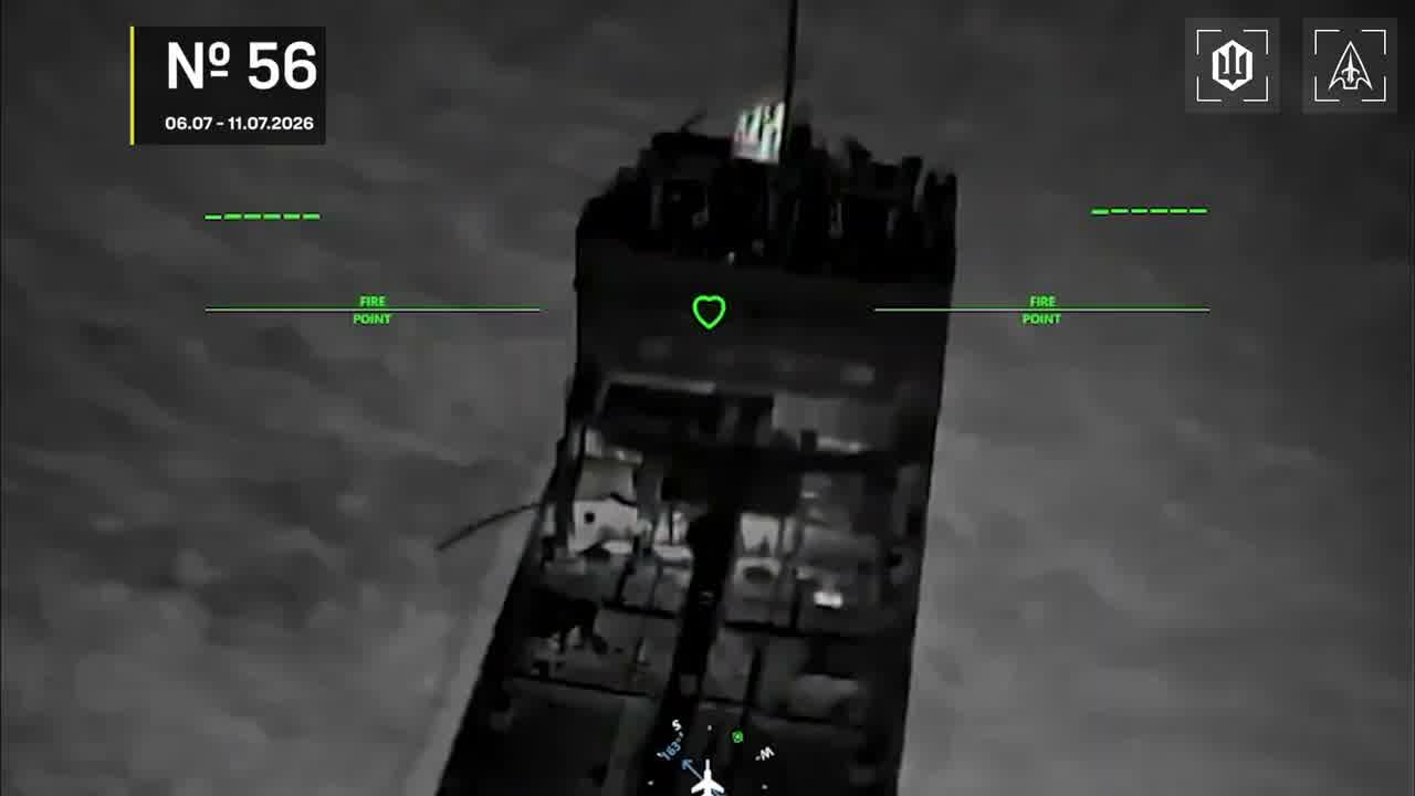 Drones hit 28 vessels in Azov Sea overnight