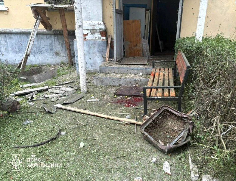 3 people wounded as result of drone strike at the fire station in Bohodukhiv in Kharkiv region