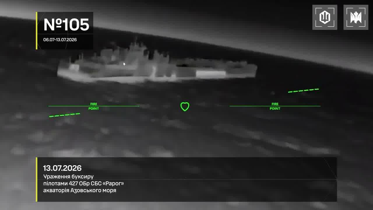 Ukrainian drones have hit 15 Russian vessels in the Sea of Azov overnight