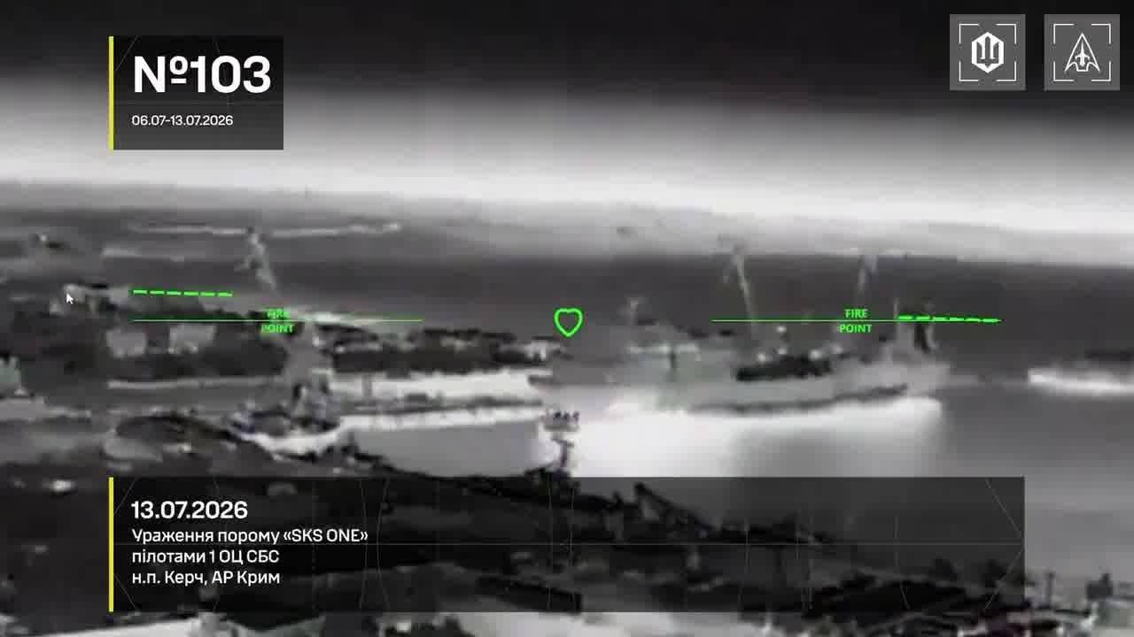 Ukrainian drones have hit 15 Russian vessels in the Sea of Azov overnight