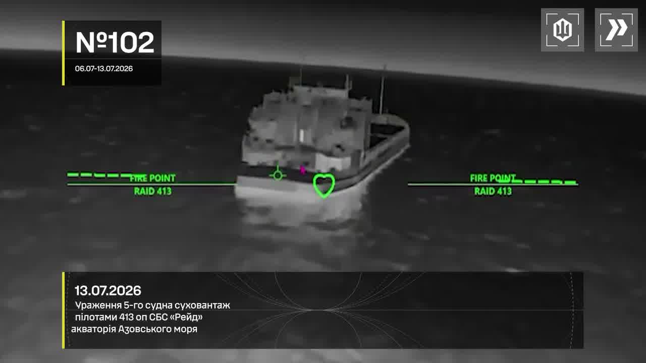 Ukrainian drones have hit 15 Russian vessels in the Sea of Azov overnight