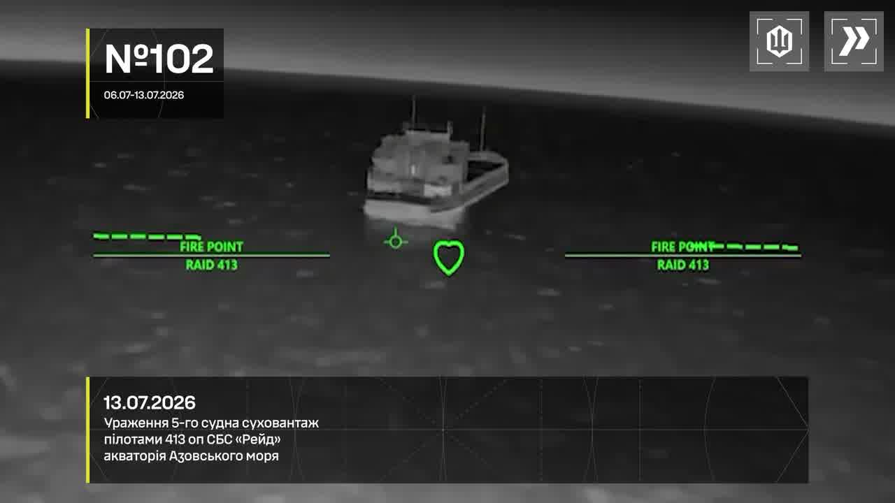 Ukrainian drones have hit 15 Russian vessels in the Sea of Azov overnight