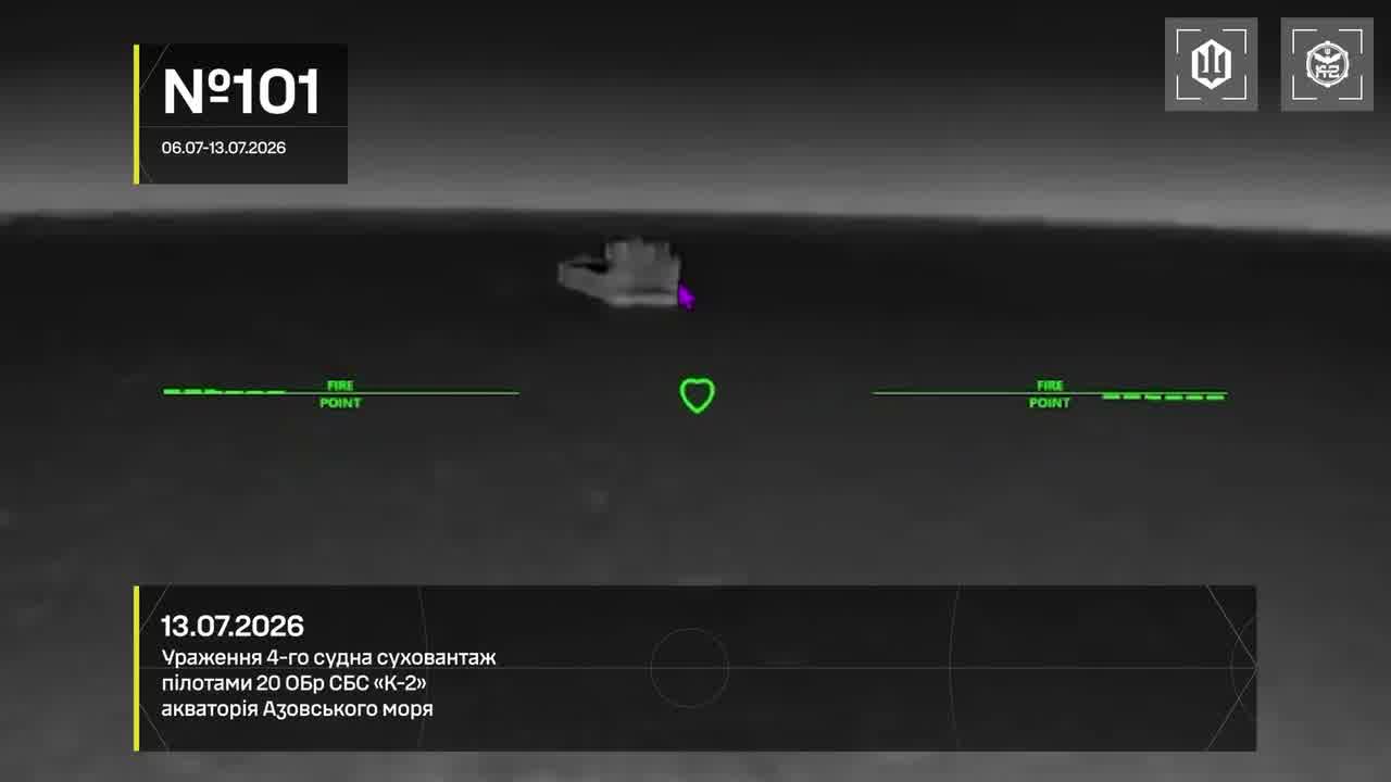 Ukrainian drones have hit 15 Russian vessels in the Sea of Azov overnight