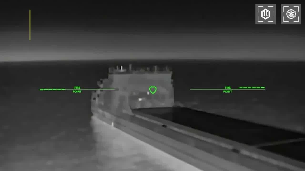 Ukrainian drones have hit 15 Russian vessels in the Sea of Azov overnight