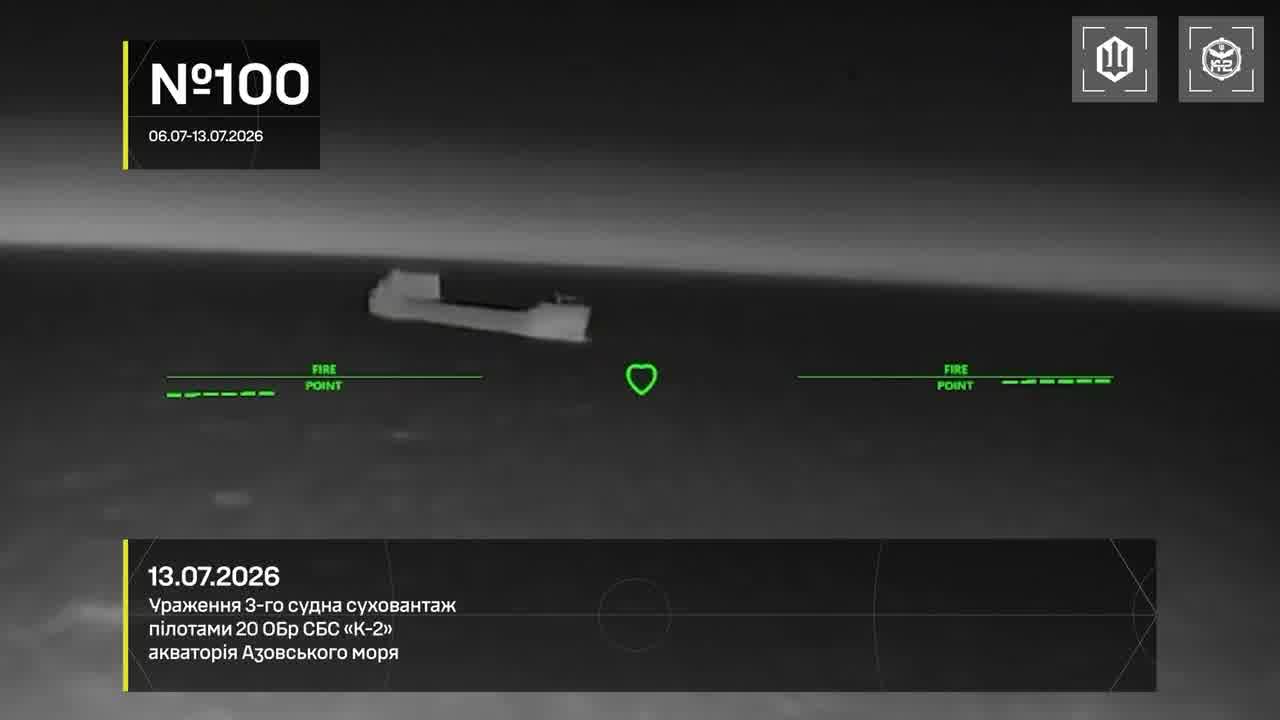 Ukrainian drones have hit 15 Russian vessels in the Sea of Azov overnight