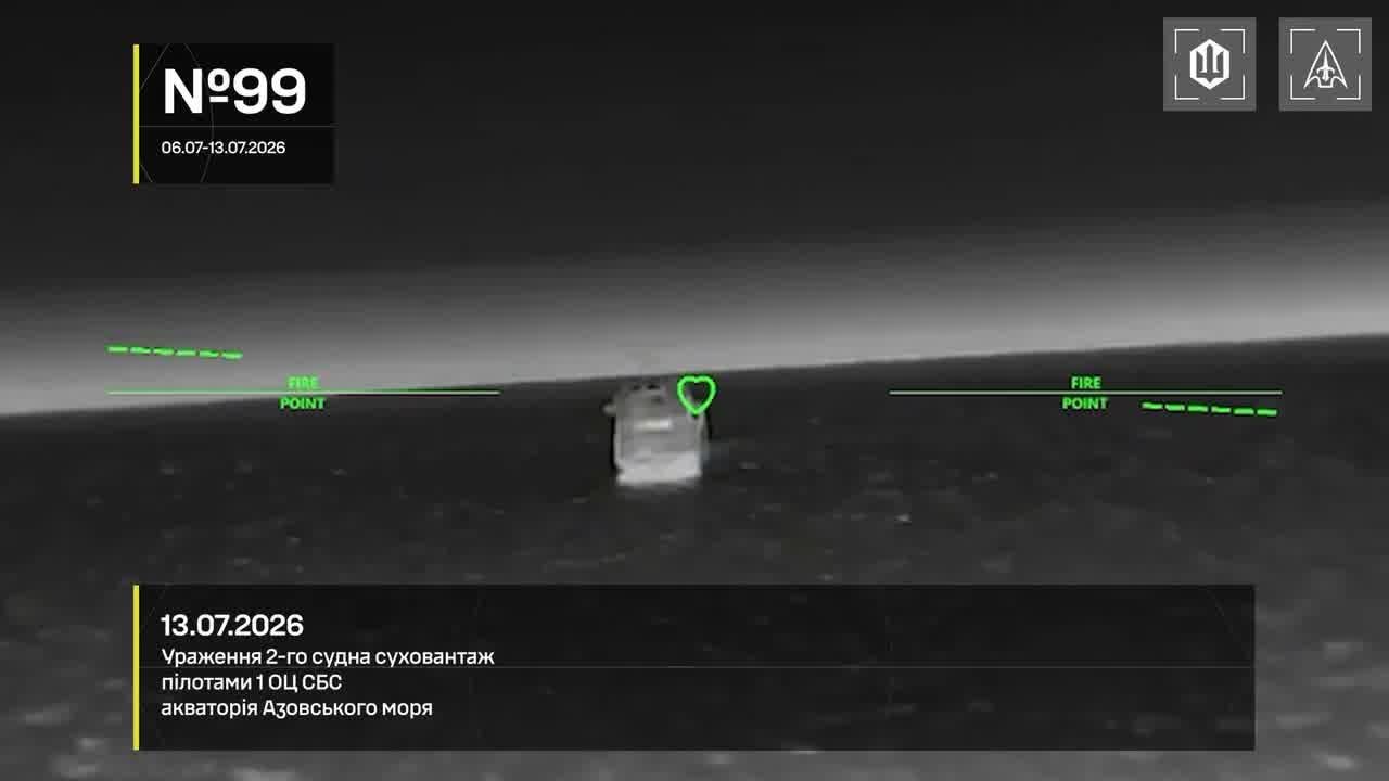 Ukrainian drones have hit 15 Russian vessels in the Sea of Azov overnight