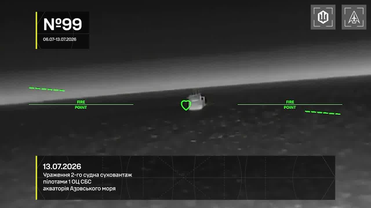 Ukrainian drones have hit 15 Russian vessels in the Sea of Azov overnight