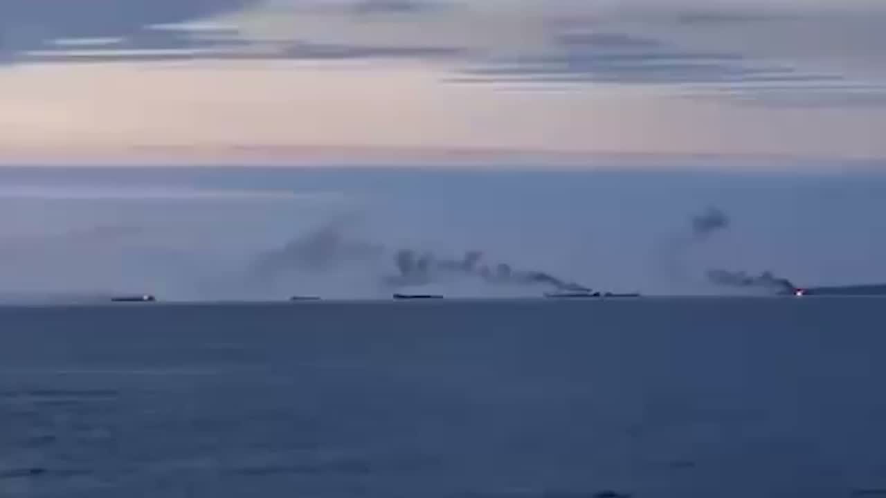 Ukrainian drones have hit 15 Russian vessels in the Sea of Azov overnight