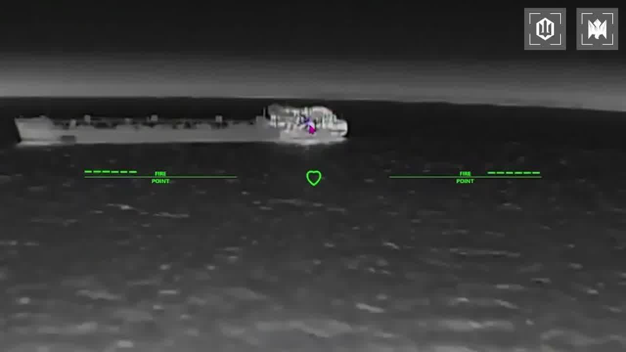 Ukrainian drones have hit 15 Russian vessels in the Sea of Azov overnight