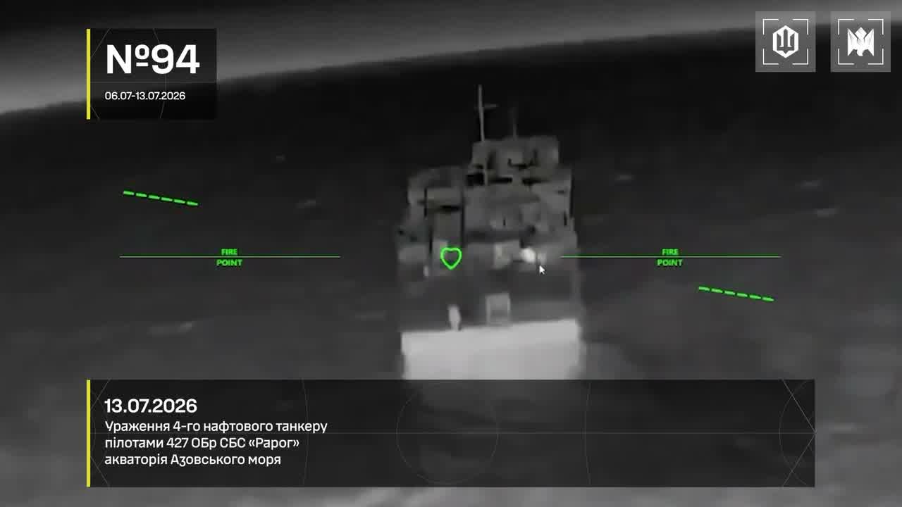 Ukrainian drones have hit 15 Russian vessels in the Sea of Azov overnight
