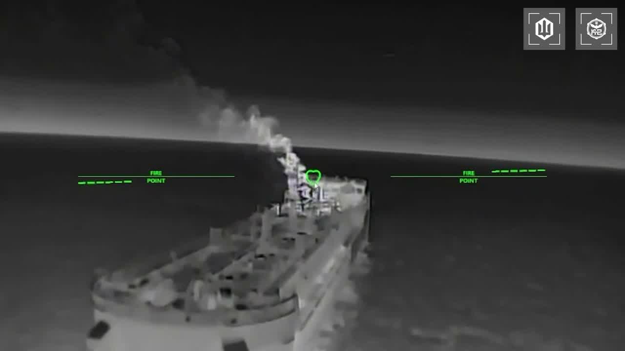 Ukrainian drones have hit 15 Russian vessels in the Sea of Azov overnight