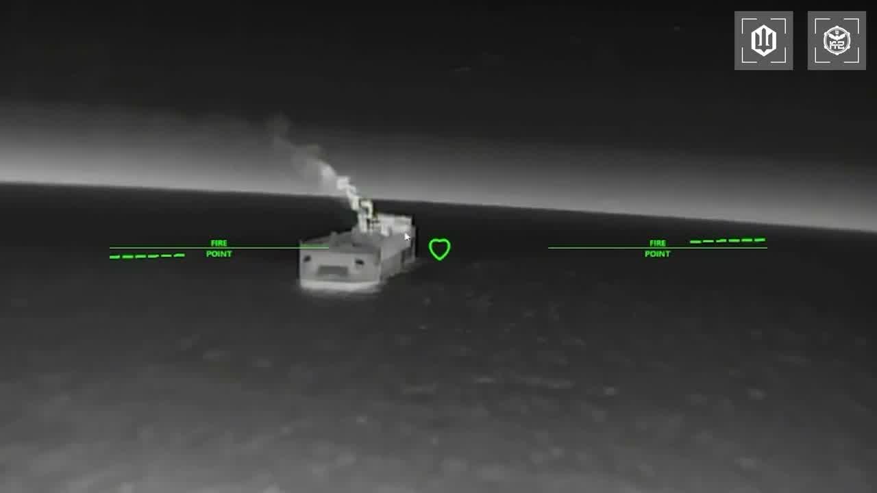 Ukrainian drones have hit 15 Russian vessels in the Sea of Azov overnight