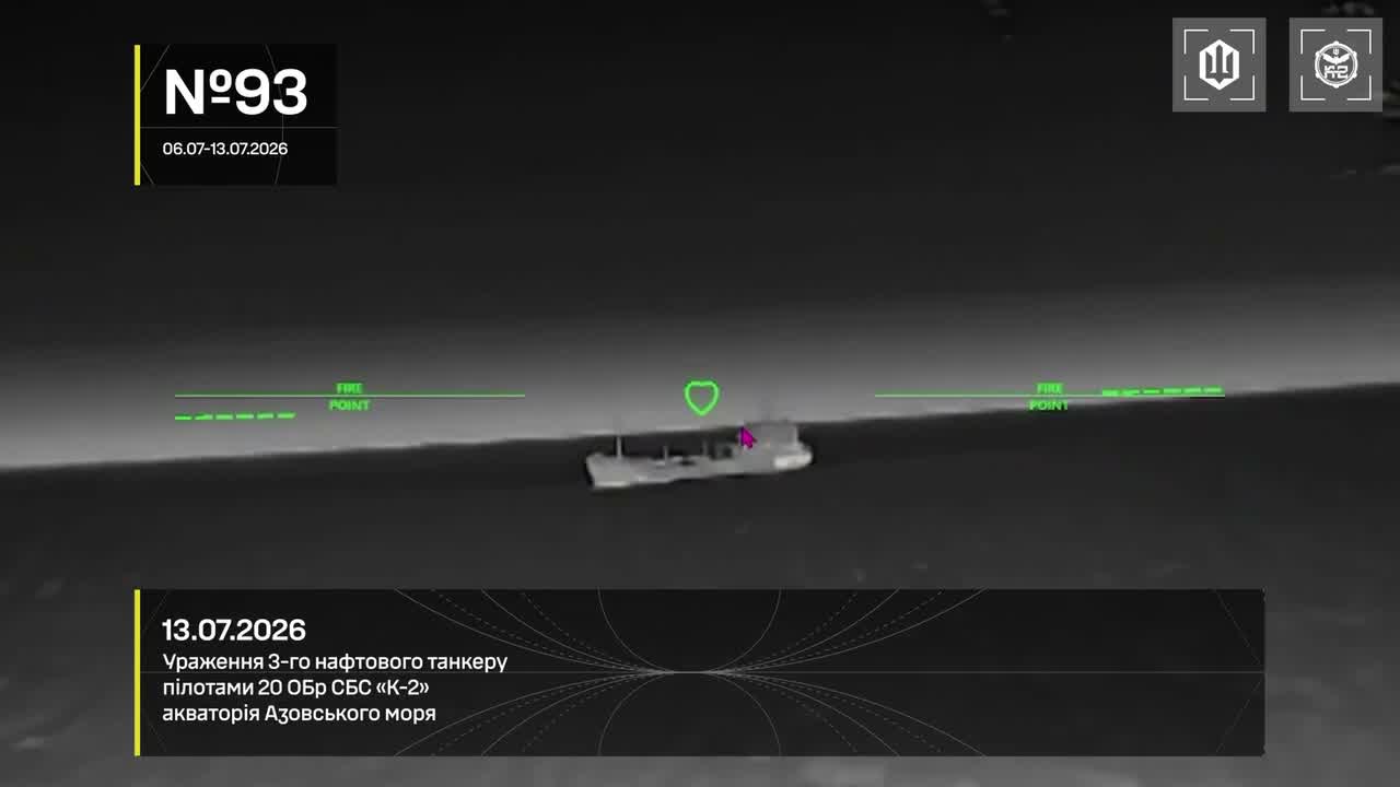 Ukrainian drones have hit 15 Russian vessels in the Sea of Azov overnight