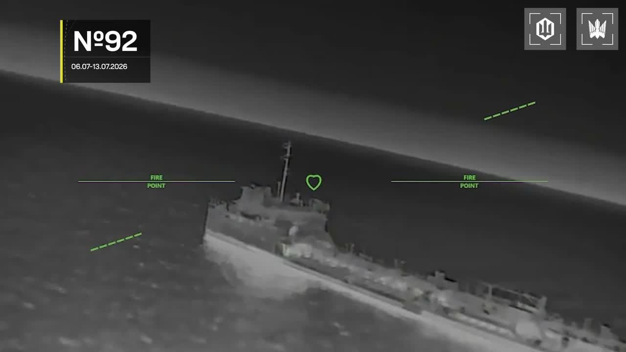 Ukrainian drones have hit 15 Russian vessels in the Sea of Azov overnight