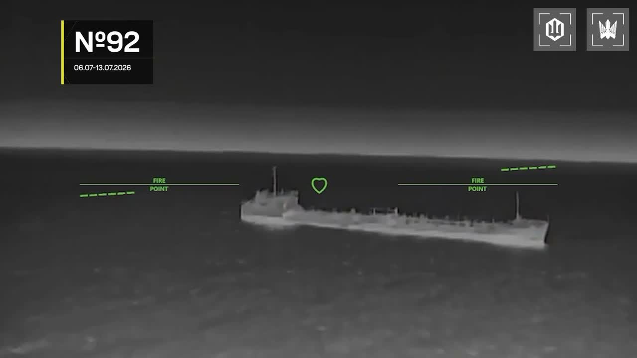 Ukrainian drones have hit 15 Russian vessels in the Sea of Azov overnight
