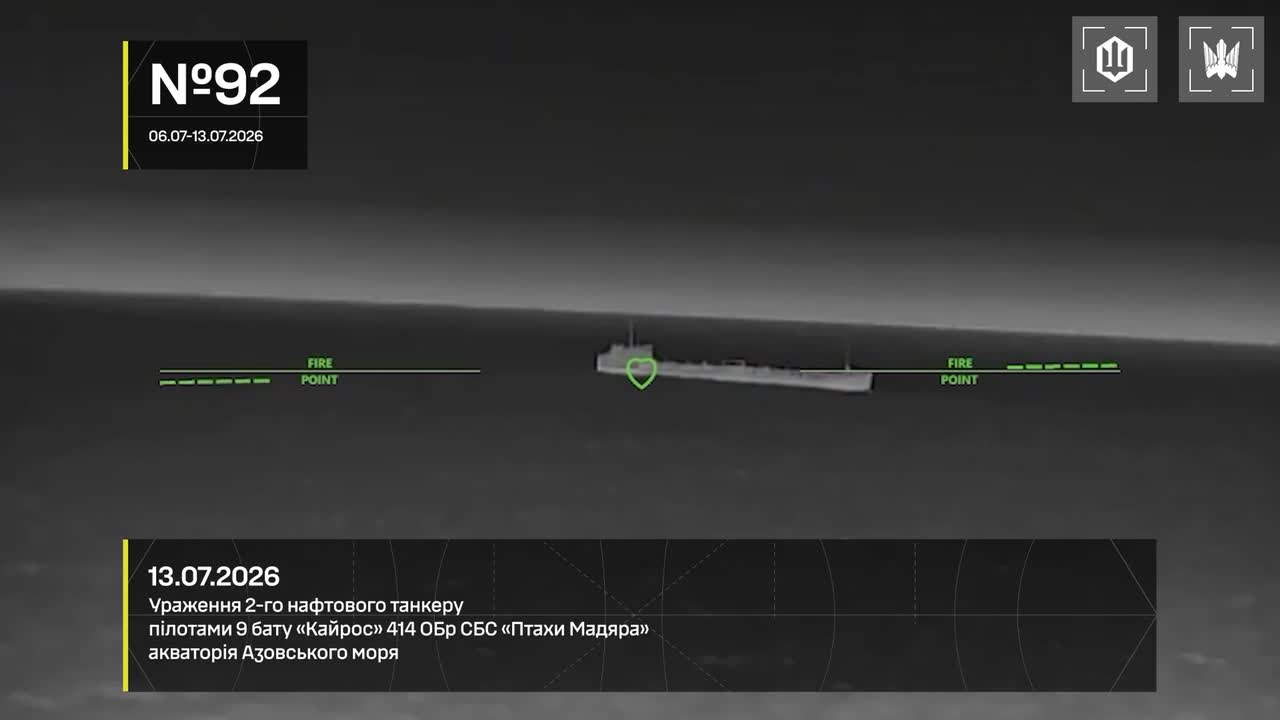 Ukrainian drones have hit 15 Russian vessels in the Sea of Azov overnight