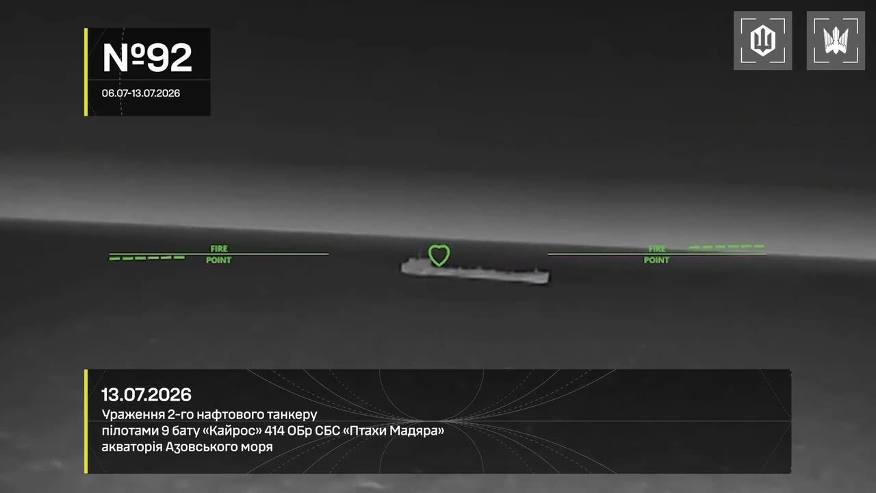 Ukrainian drones have hit 15 Russian vessels in the Sea of Azov overnight