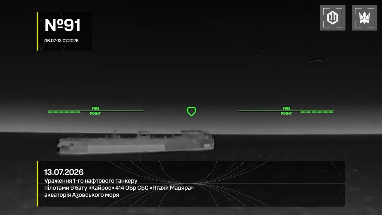 Ukrainian drones have hit 15 Russian vessels in the Sea of Azov overnight