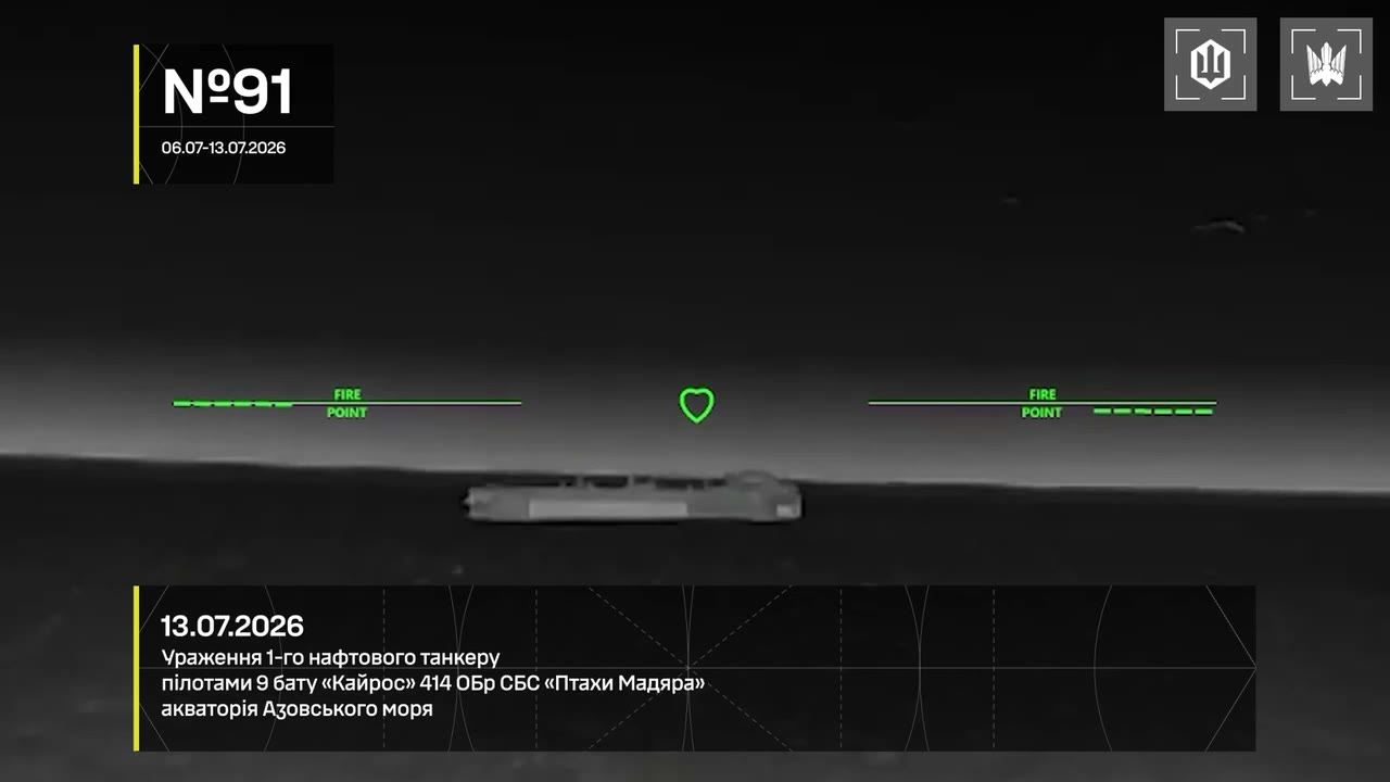 Ukrainian drones have hit 15 Russian vessels in the Sea of Azov overnight