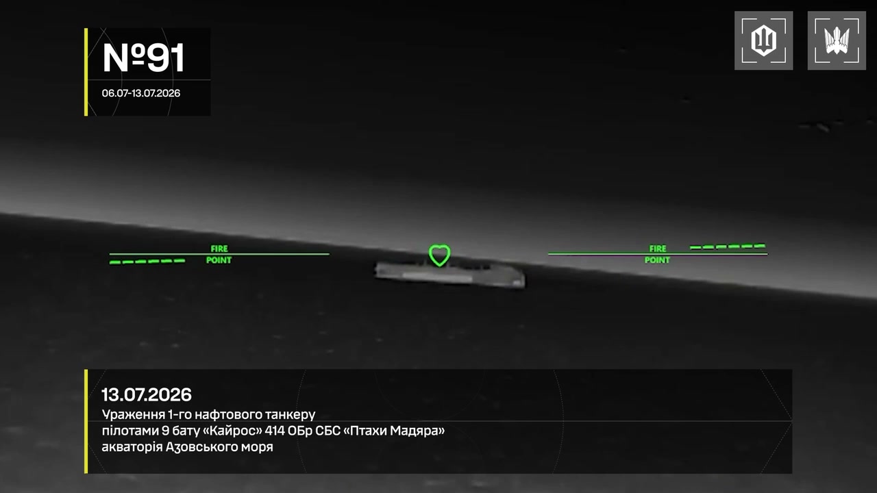 Ukrainian drones have hit 15 Russian vessels in the Sea of Azov overnight