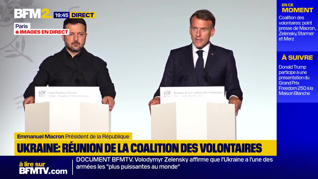 We have assembled a new coalition: the anti-ballistic missile coalition, Emmanuel Macron declared at a press conference following the meeting of the coalition of volunteers in support of Ukraine against Russia's war of aggression.