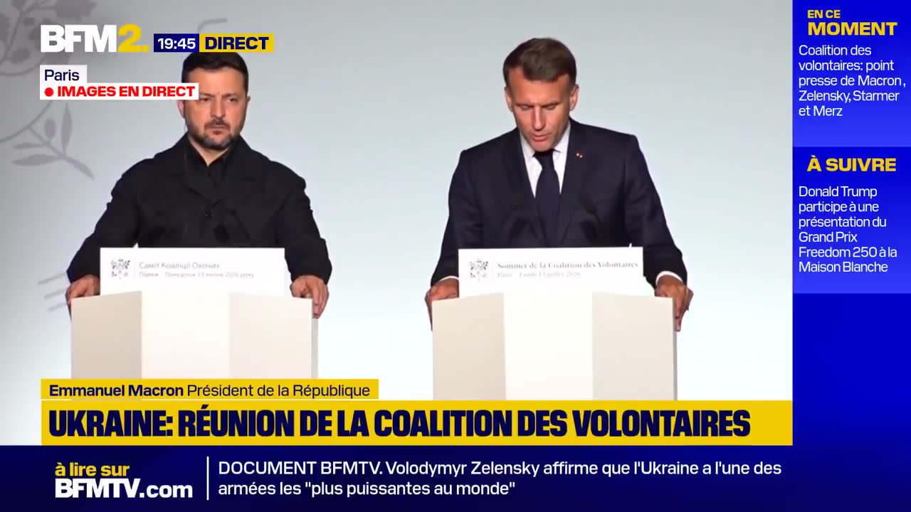 We have assembled a new coalition: the anti-ballistic missile coalition, Emmanuel Macron declared at a press conference following the meeting of the coalition of volunteers in support of Ukraine against Russia's war of aggression.