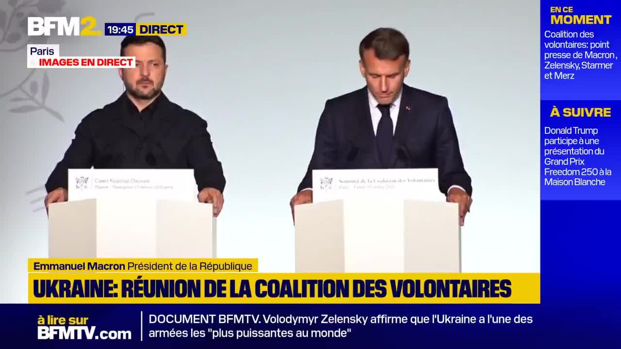 We have assembled a new coalition: the anti-ballistic missile coalition, Emmanuel Macron declared at a press conference following the meeting of the coalition of volunteers in support of Ukraine against Russia's war of aggression.
