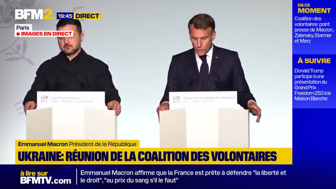 We have assembled a new coalition: the anti-ballistic missile coalition, Emmanuel Macron declared at a press conference following the meeting of the coalition of volunteers in support of Ukraine against Russia's war of aggression.