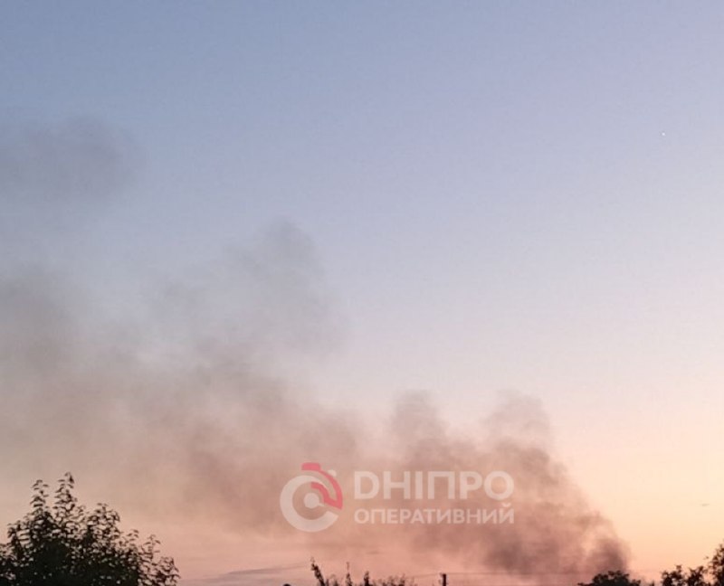 Smoke is rising in Solone town of Dnipropetrovsk region after explosions